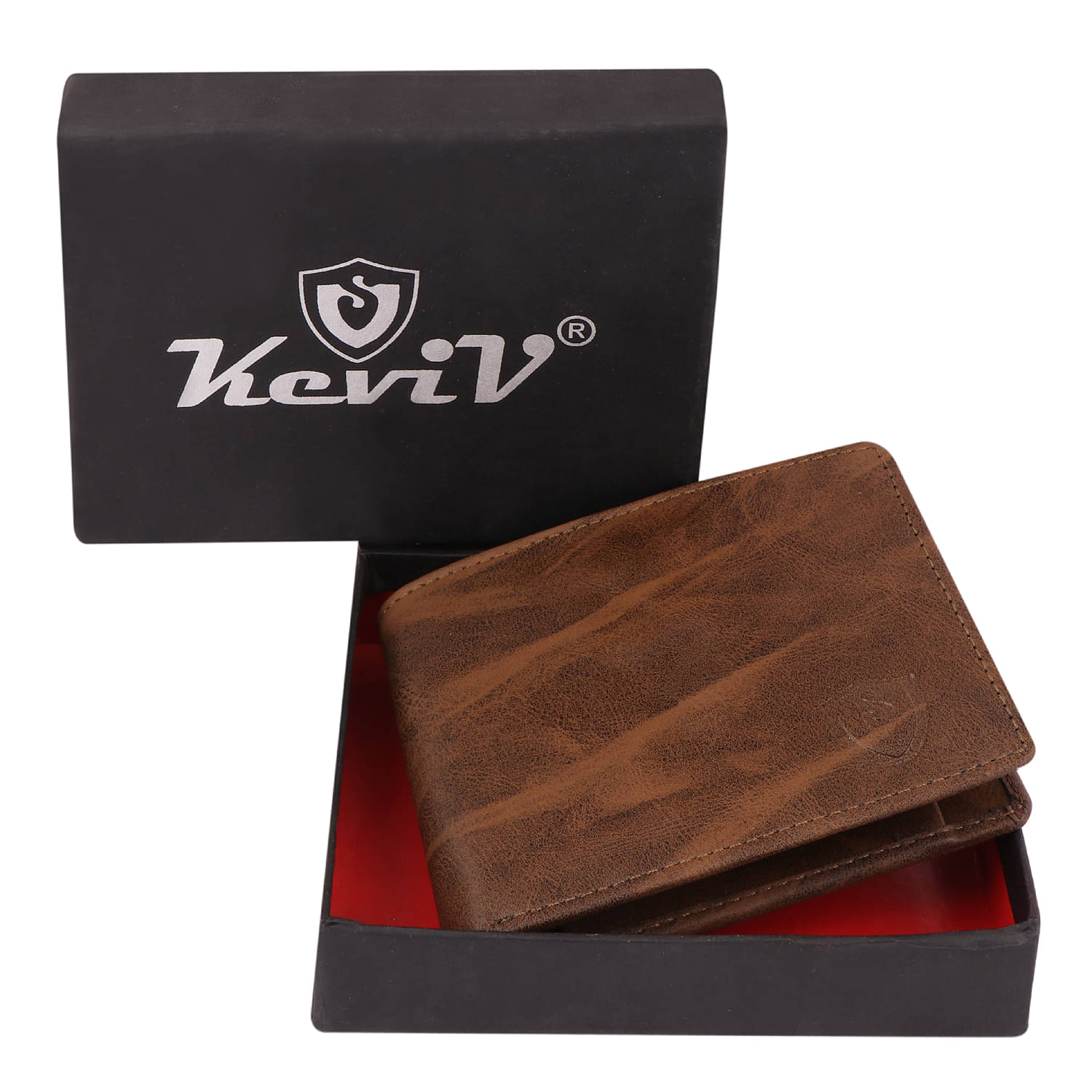     			Keviv PU,Leather Self Design Men's Two Fold Wallet,Regular Wallet With 4 Slots For Card ( Brown , Pack of 1 )