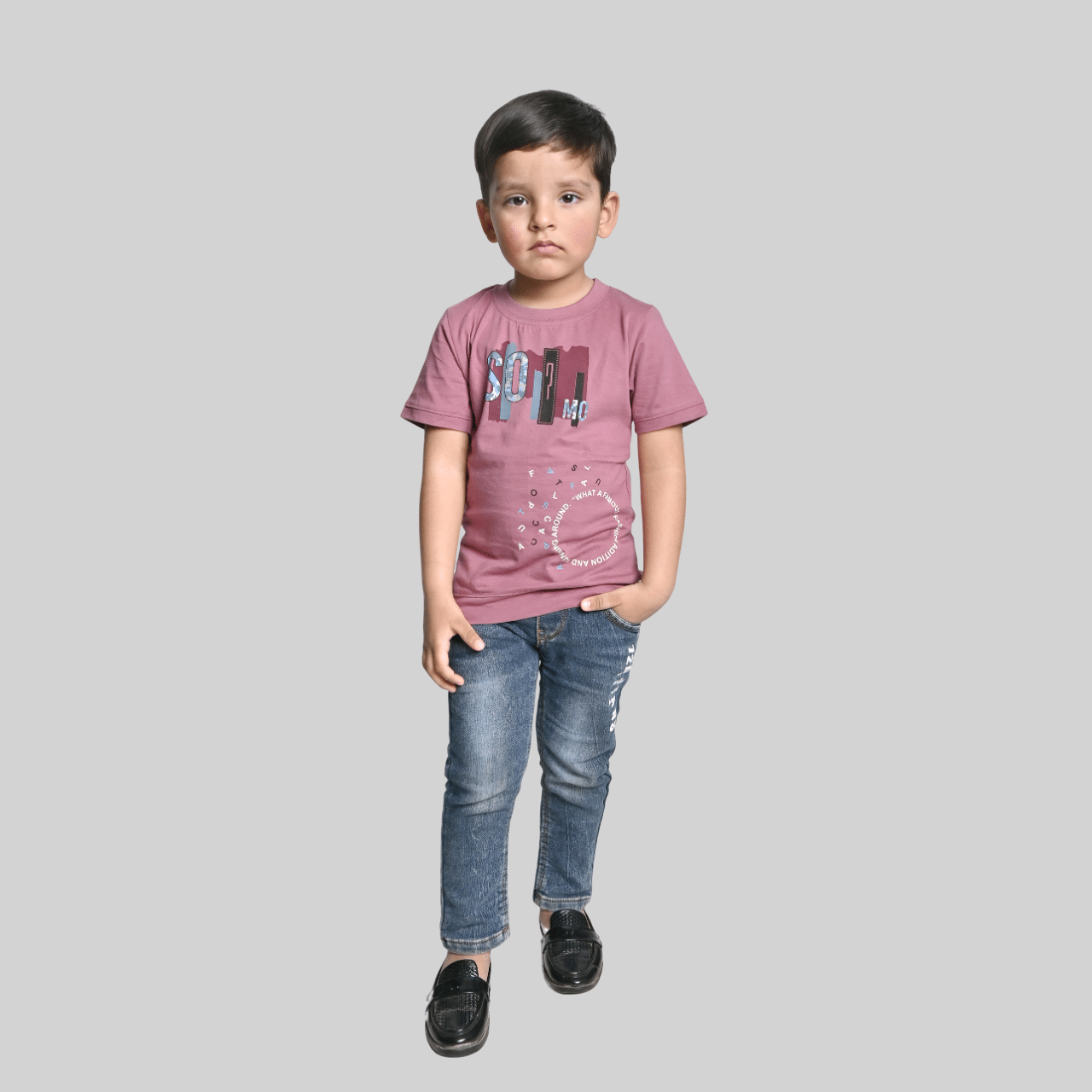     			Kidzee Kingdom Pack of 2 Boys Cotton T-Shirt ( Pink )