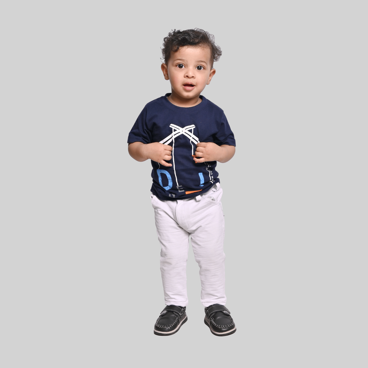     			Kidzee Kingdom Pack of 2 Boys Cotton T-Shirt ( Dark Blue )