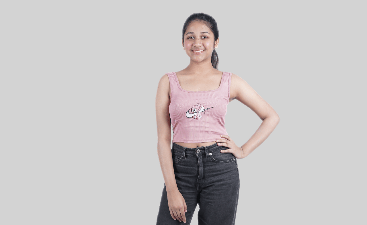     			Kidzee Kingdom Pack of 1 Girls Cotton Top ( Peach )
