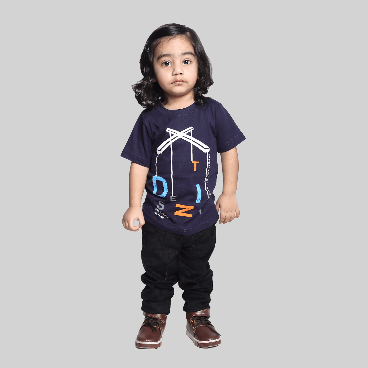     			Kidzee Kingdom Pack of 1 Boys Cotton Polo T-Shirt ( Dark Blue )