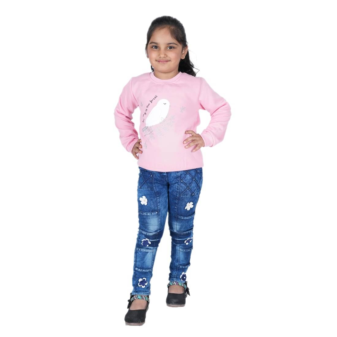     			Kidzee Kingdom Pack of 1 Girls Cotton Sweatshirt ( Light Pink )