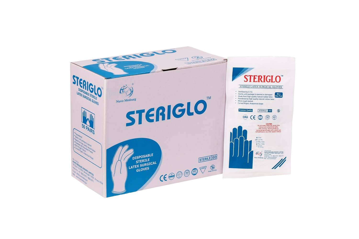    			NUVO MEDSURG Sterile Latex Powdered Surgical Gloves ( Pair of 1 )
