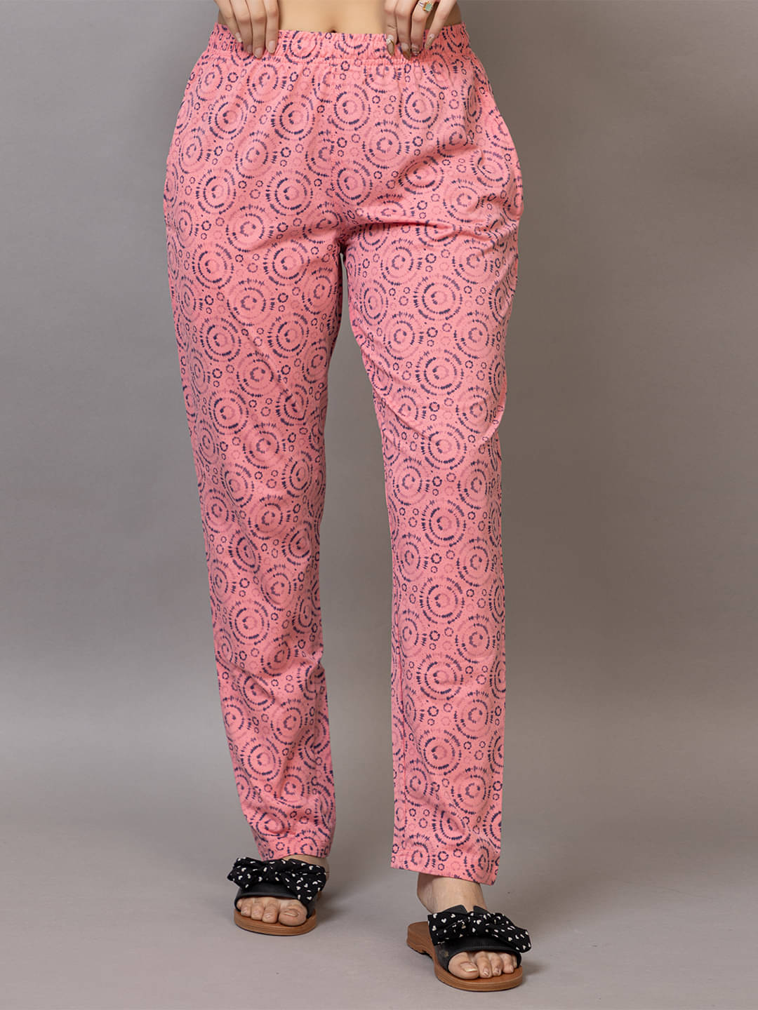     			PROBASIC Pink Cotton Blend Women's Nightwear Pyjama ( Pack of 1 )
