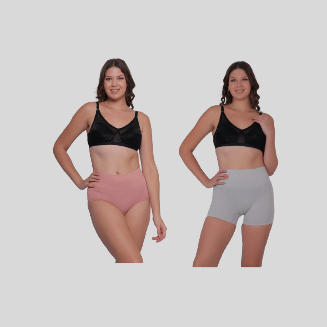 Pia Trends Pack of 2 Cotton Blend Women's Shaper Brief ( Light Grey,Peach ) Pia Trends Pack of 2 Cotton Blend Women's Shaper Brief ( Light Grey,Peach )