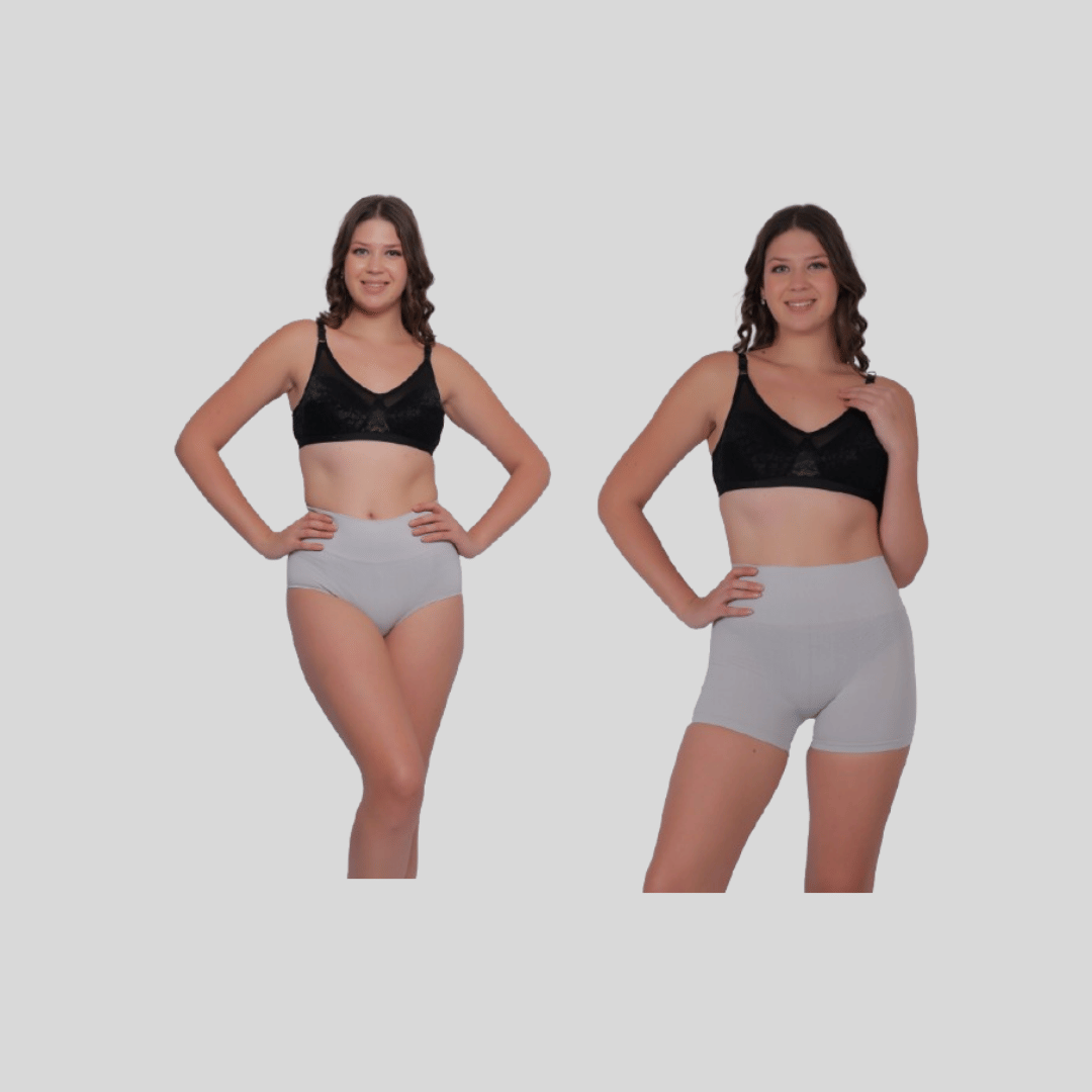 Pia Trends Pack of 2 Cotton Blend Women's Shaper Brief ( Light Grey )     			Pia Trends Pack of 2 Cotton Blend Women's Shaper Brief ( Light Grey )