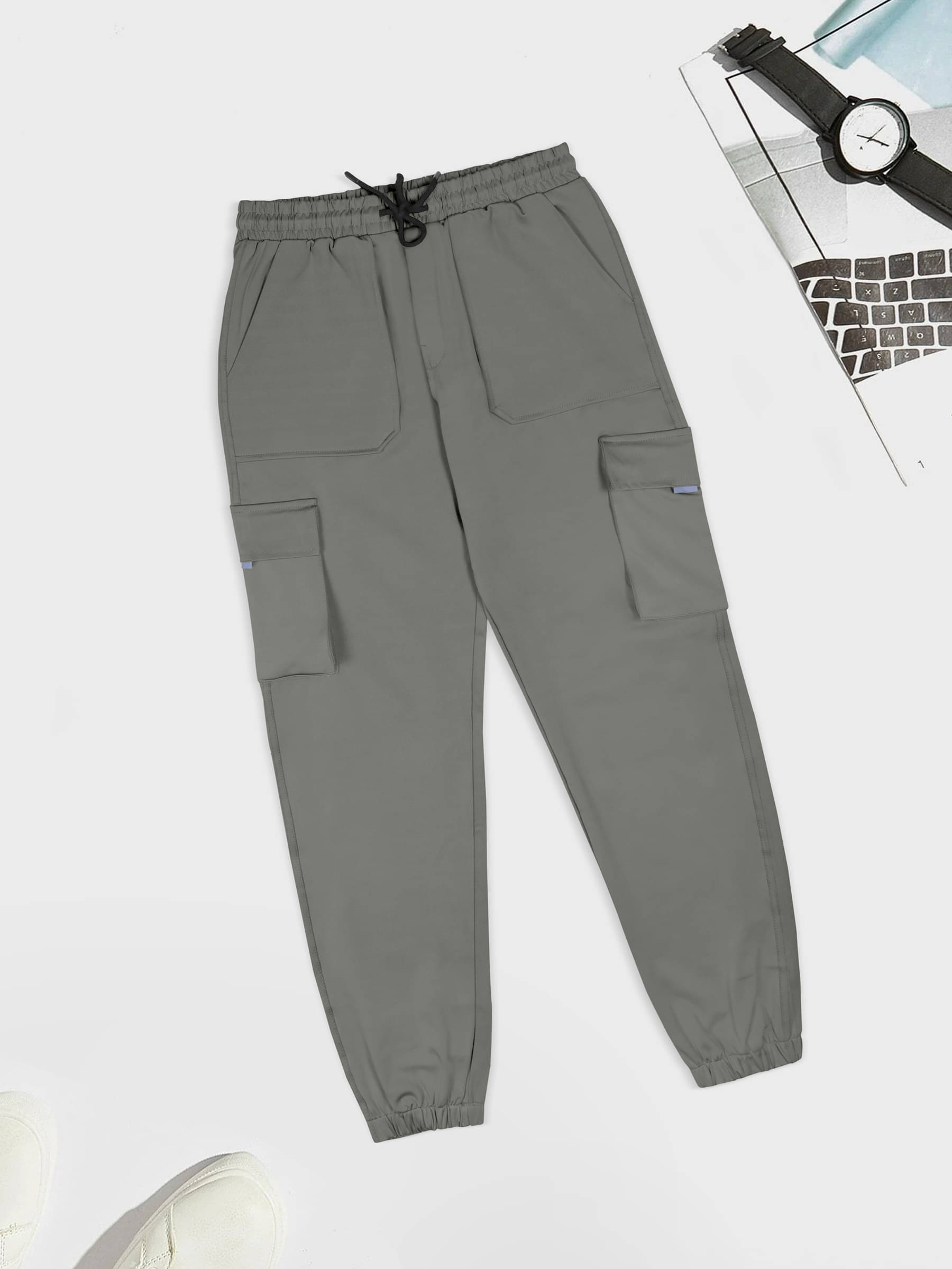     			Riglozi Regular Flat Men's Cargos - Light Green ( Pack of 1 )