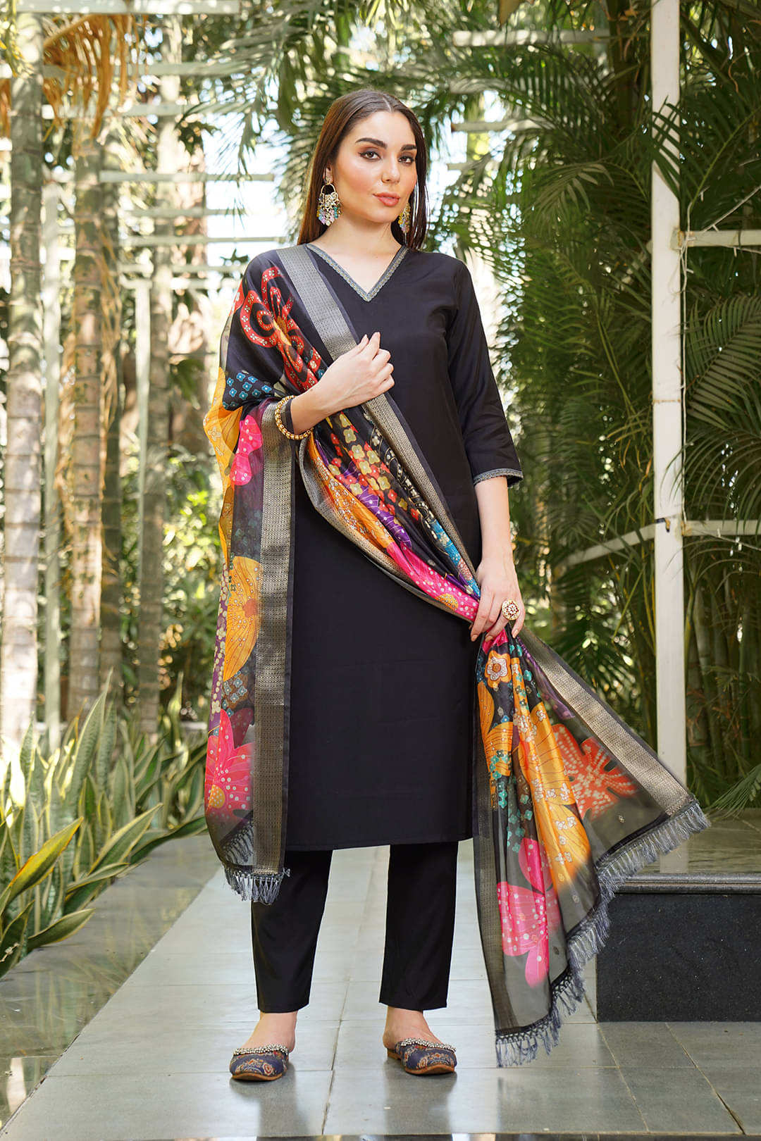 Sanjana Silks Rayon Solid Kurti With Pants Women's Stitched Salwar Suit - Black ( Pack of 1 ) Sanjana Silks Rayon Solid Kurti With Pants Women's Stitched Salwar Suit - Black ( Pack of 1 )