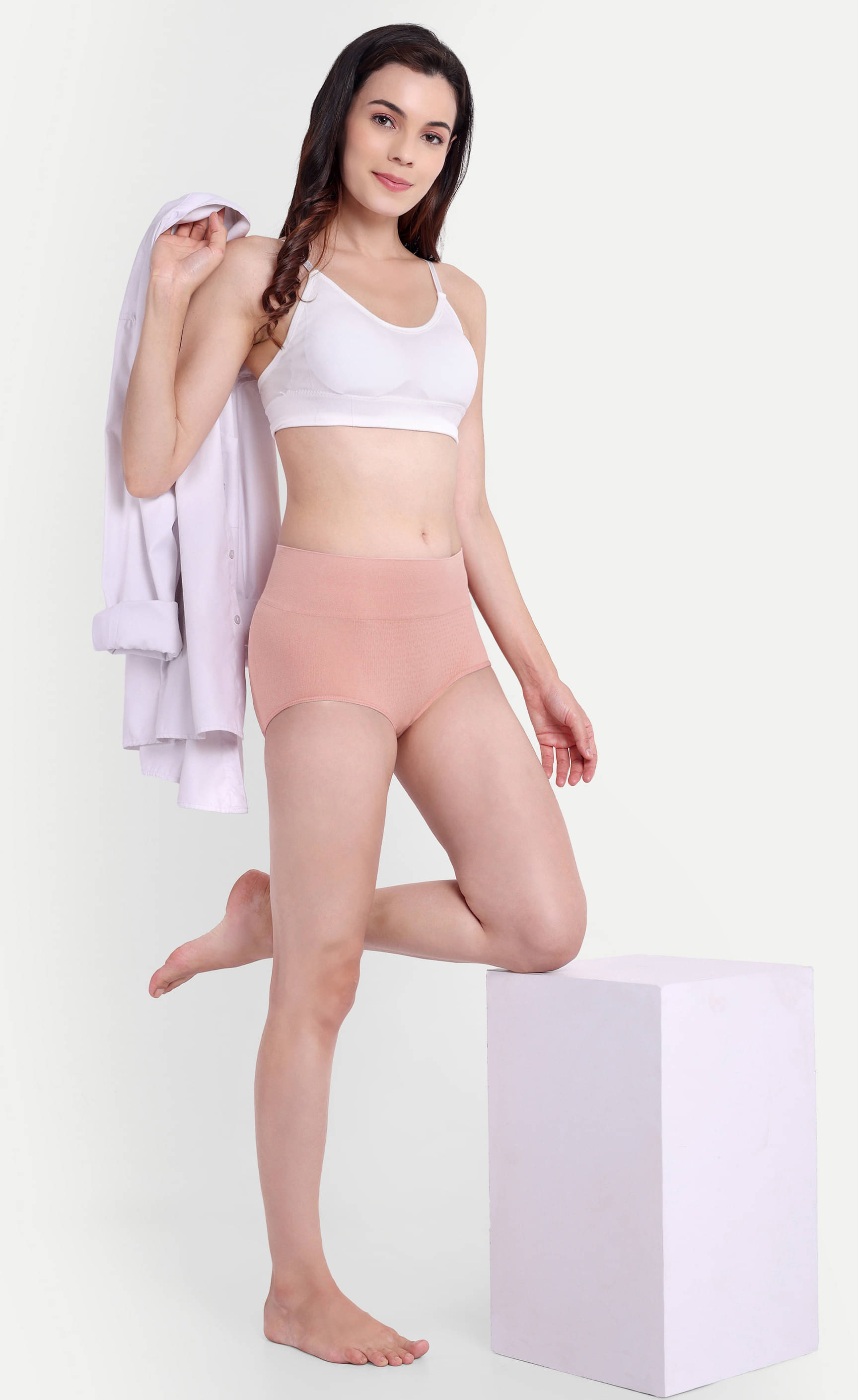     			Taslar Pack of 1 Cotton Women's Legging Shapewear ( Pink )