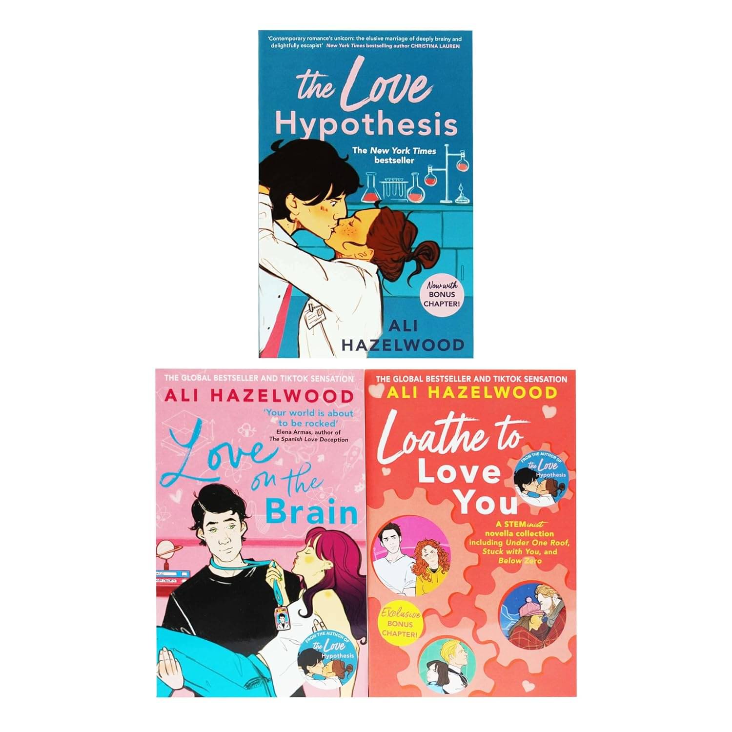     			The Love Hypothesis, Love Theoretically & Love on the Brain By  Ali Hazelwood