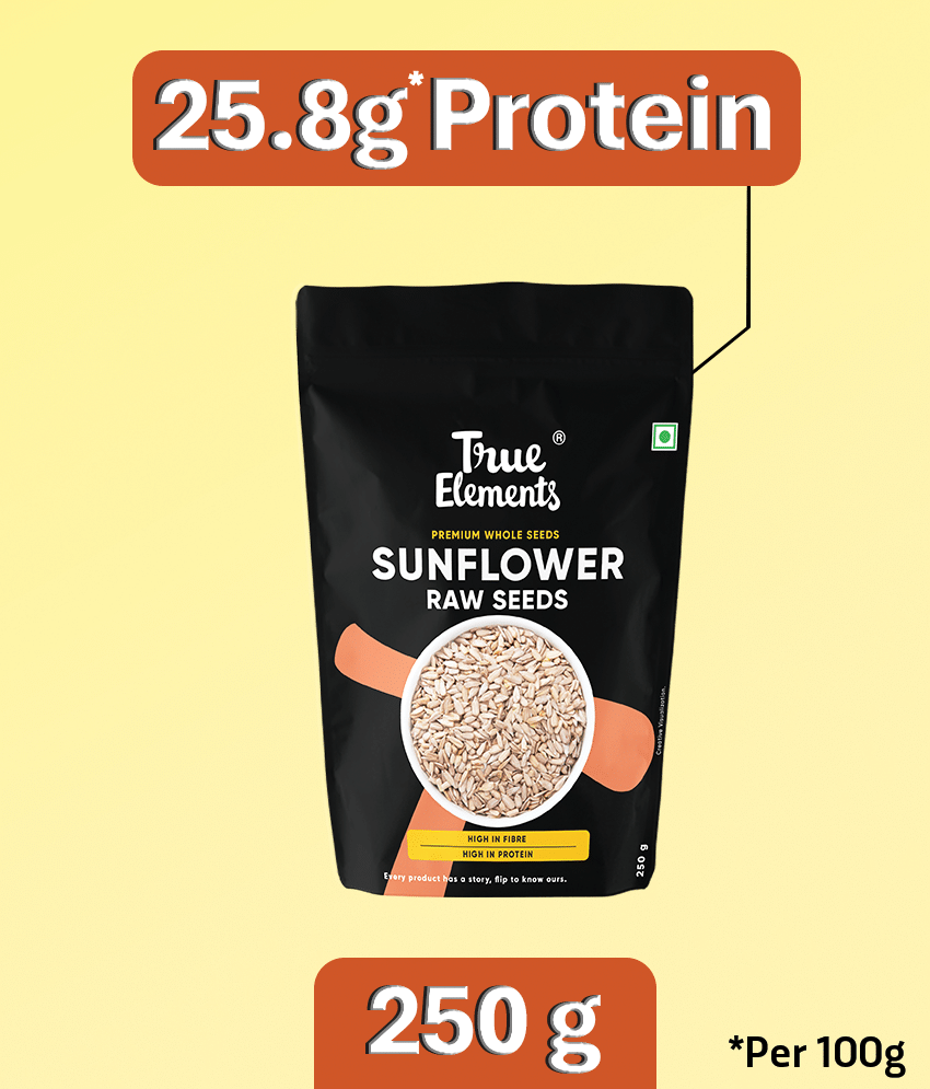 True Elements Raw Sunflower Seeds, Rich in Protein & fiber, Edible Healthy Seeds 250g (Pack of 1) True Elements Raw Sunflower Seeds, Rich in Protein & fiber, Edible Healthy Seeds 250g (Pack of 1)