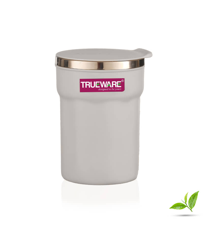 Trueware ACE SMALL Plastic & Steel Coffee Mug 275 mL ( Pack of 1 )