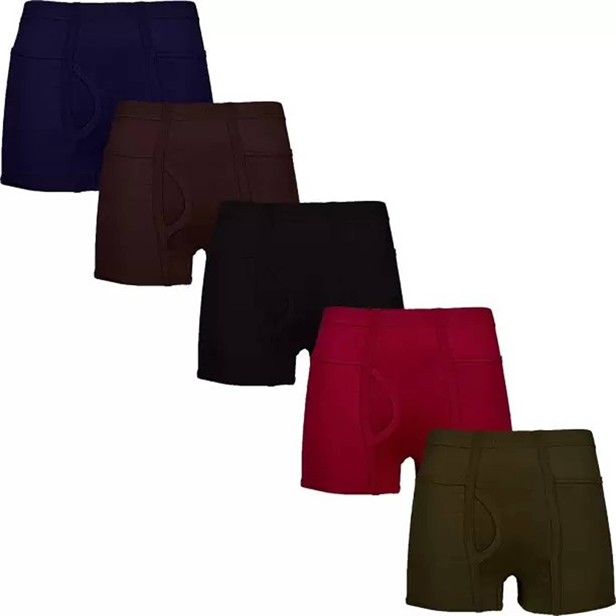 CAVENDRES Pack of 5 Cotton Blend Trunks For Men's ( Multicolor )