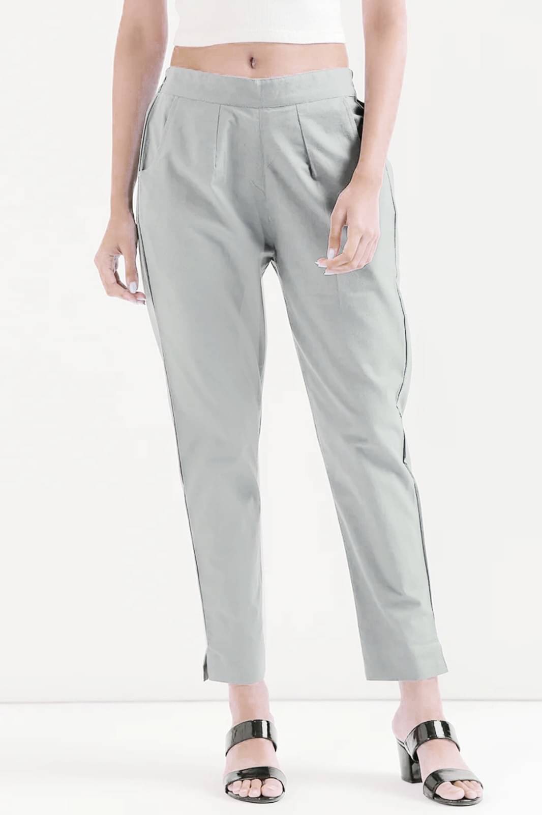     			Laadli Pack of 1 Cotton Slim Women's Casual Pants ( Grey )