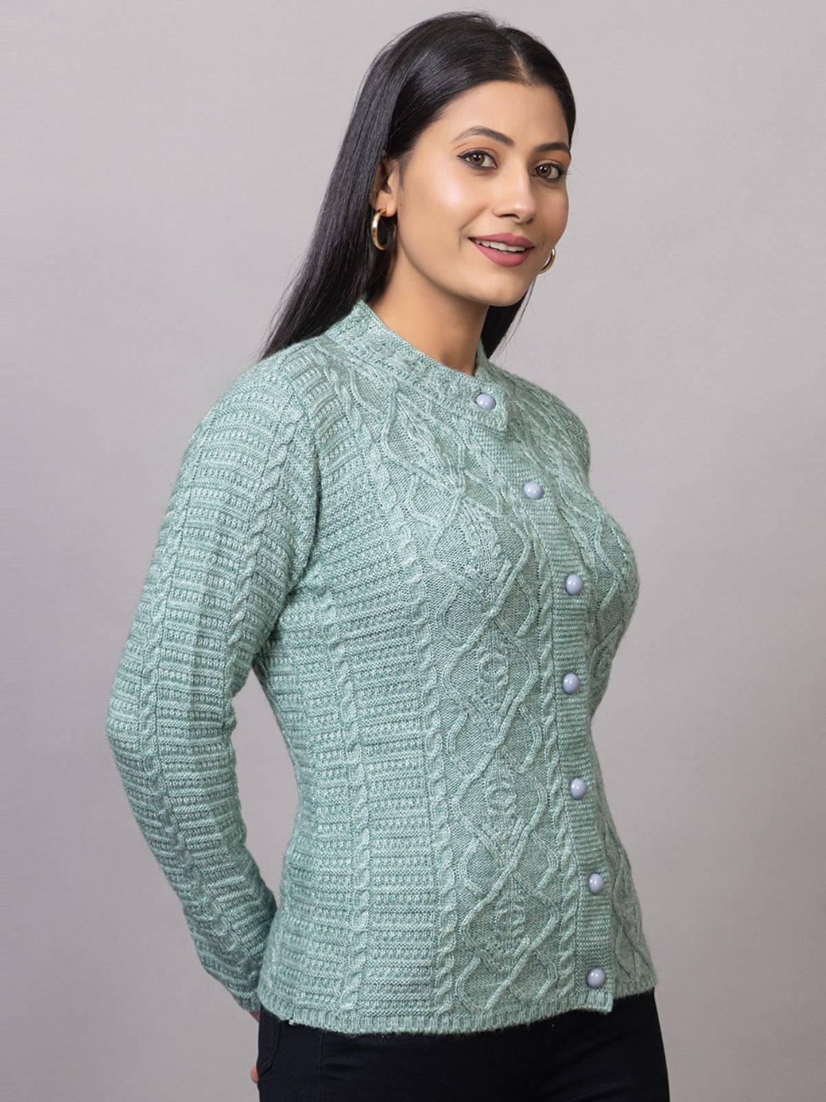 MISDYNAMIC Acrylic Round Neck Women's Buttoned Cardigans - Multi Color ( Pack of 2 ) MISDYNAMIC Acrylic Round Neck Women's Buttoned Cardigans - Multi Color ( Pack of 2 )