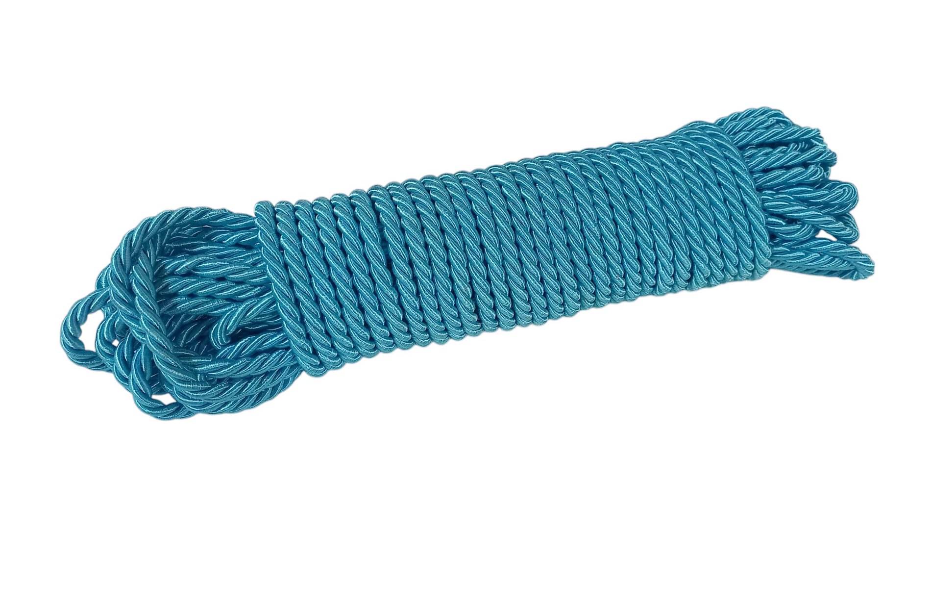     			PRANSUNITA  Twisted Zari Thread Rope Dori for Bags Handle, Hamper, DIY Crafts, Gift Packaging, School & Home Projects, Curtain Tieback, Honor Cord- 10 mts – 6 mm thick - Ferozi