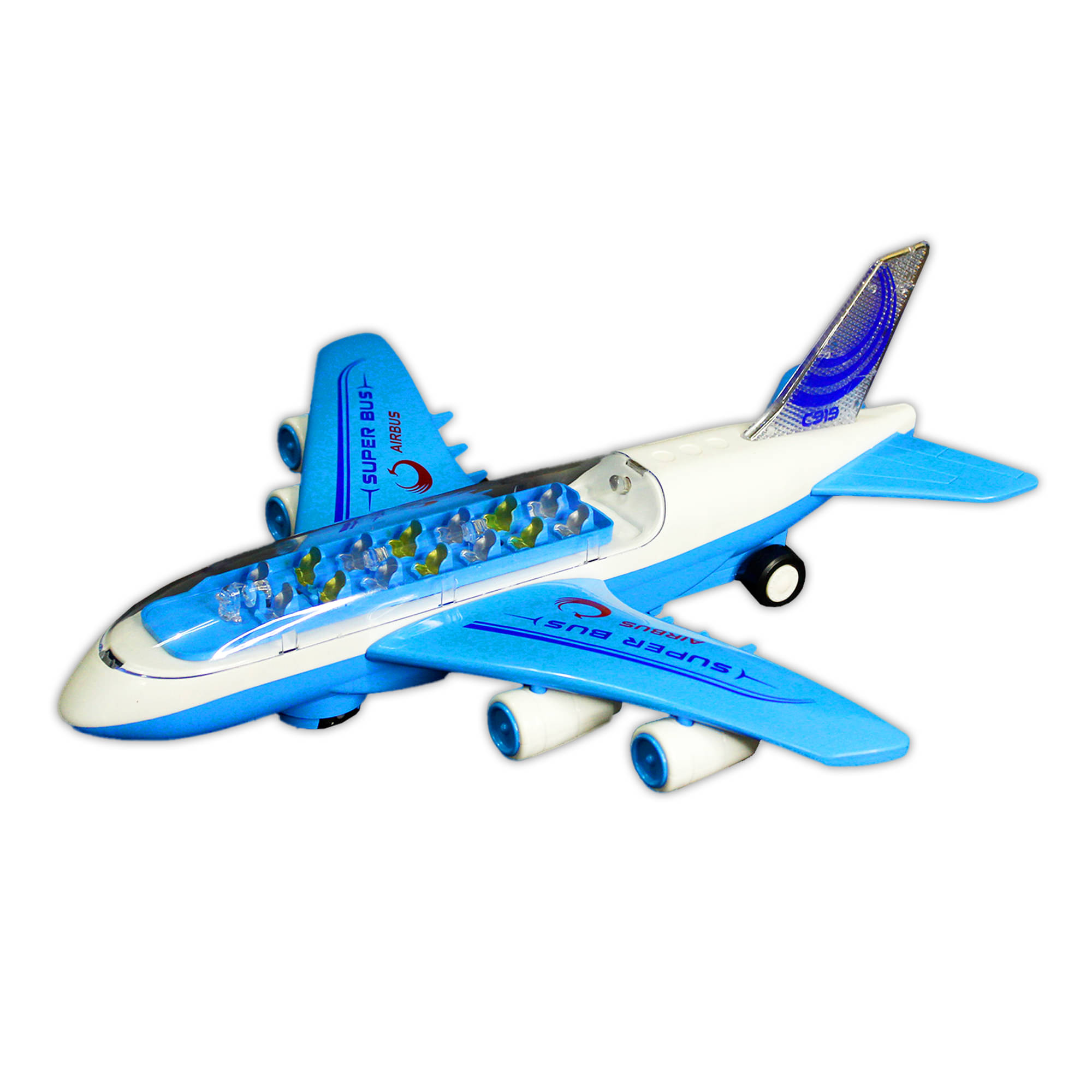     			TOY DEKHO Air Bus /  Air Bus With Light and Sound For 3+ Years  Boys And Girls / Air Bus with Full Body Lights and Sound Universal Wheel Plane Toy For Kids /Multicolour Musical Battery Operated Plane Toy
