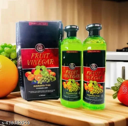 WRIXTY Fruit Vinegar Hair Colour Gel Black Instant Smooth Soft Hair Quick Result Natural Finish