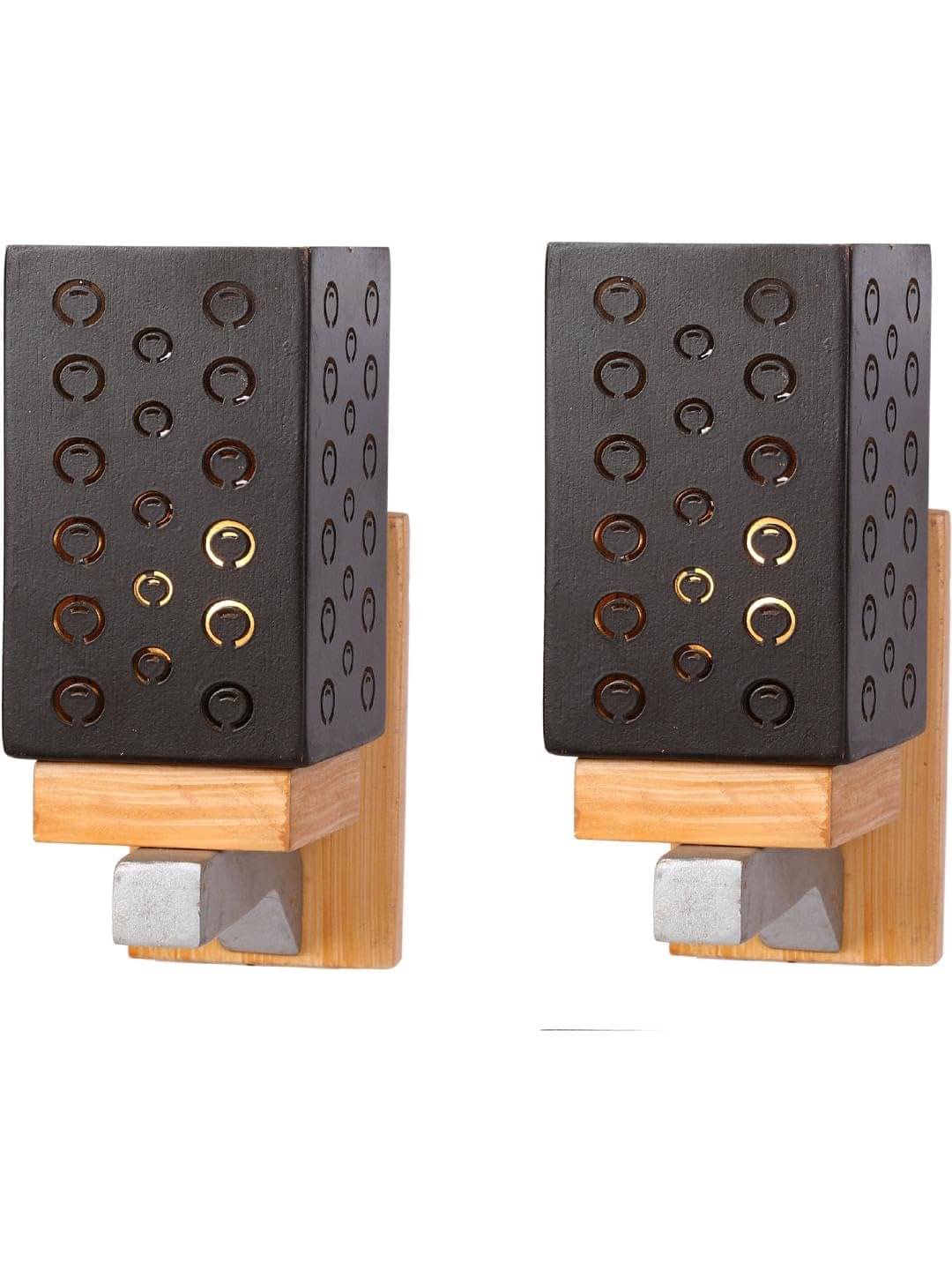     			AFAST Black Wallchiere ( Pack of 2 )