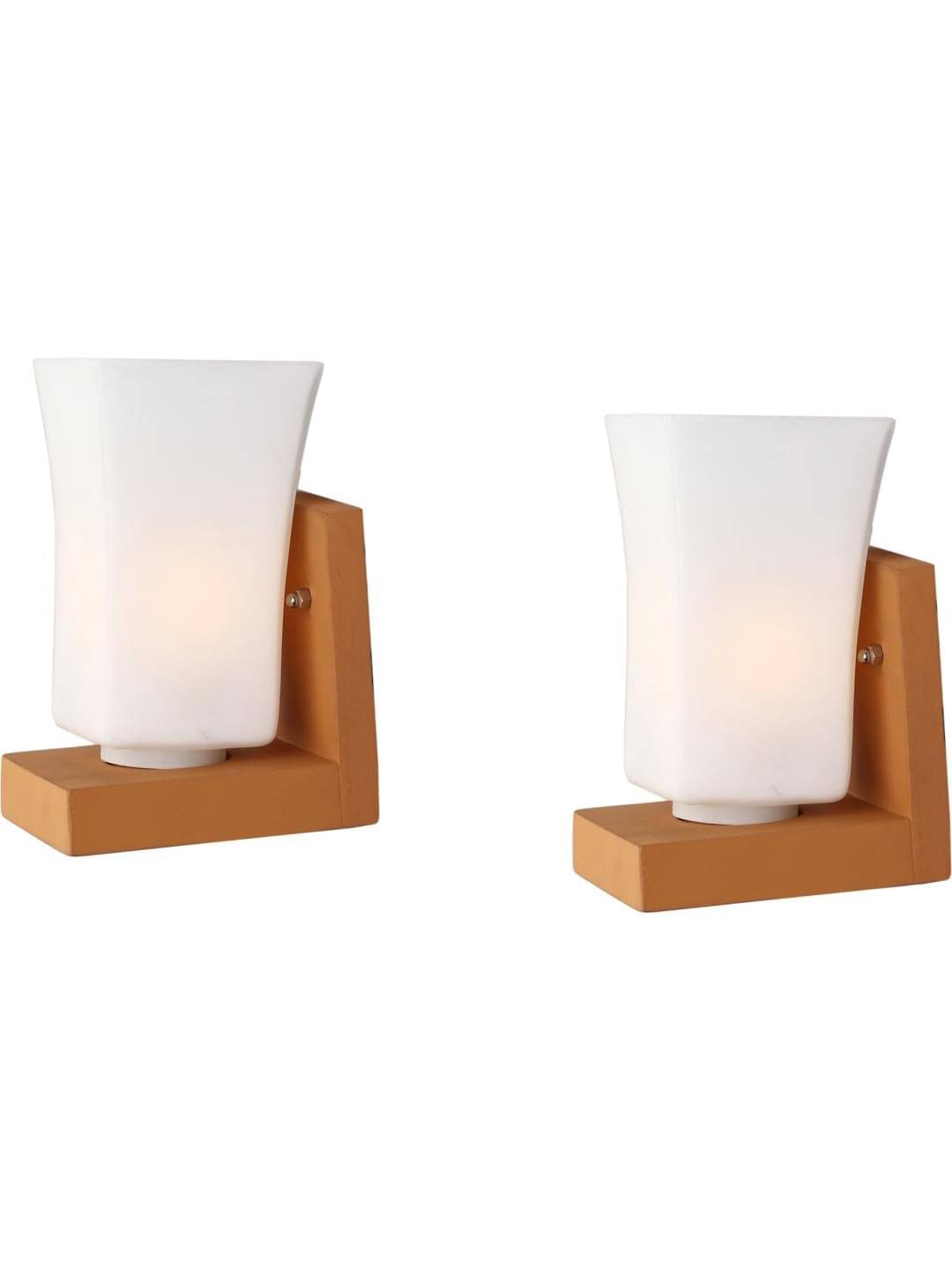     			AFAST White Wallchiere ( Pack of 2 )