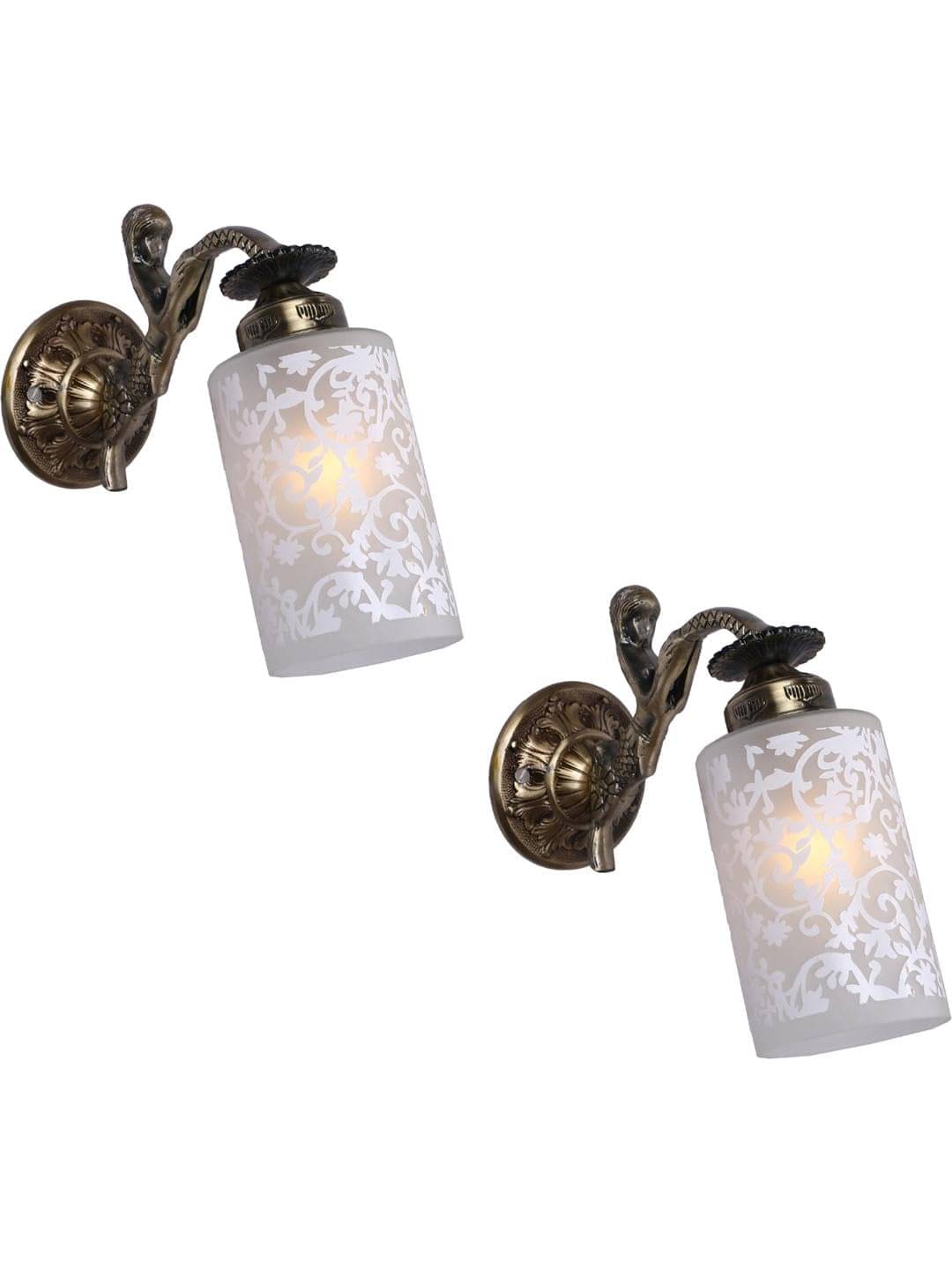     			AFAST White Wallchiere ( Pack of 2 )