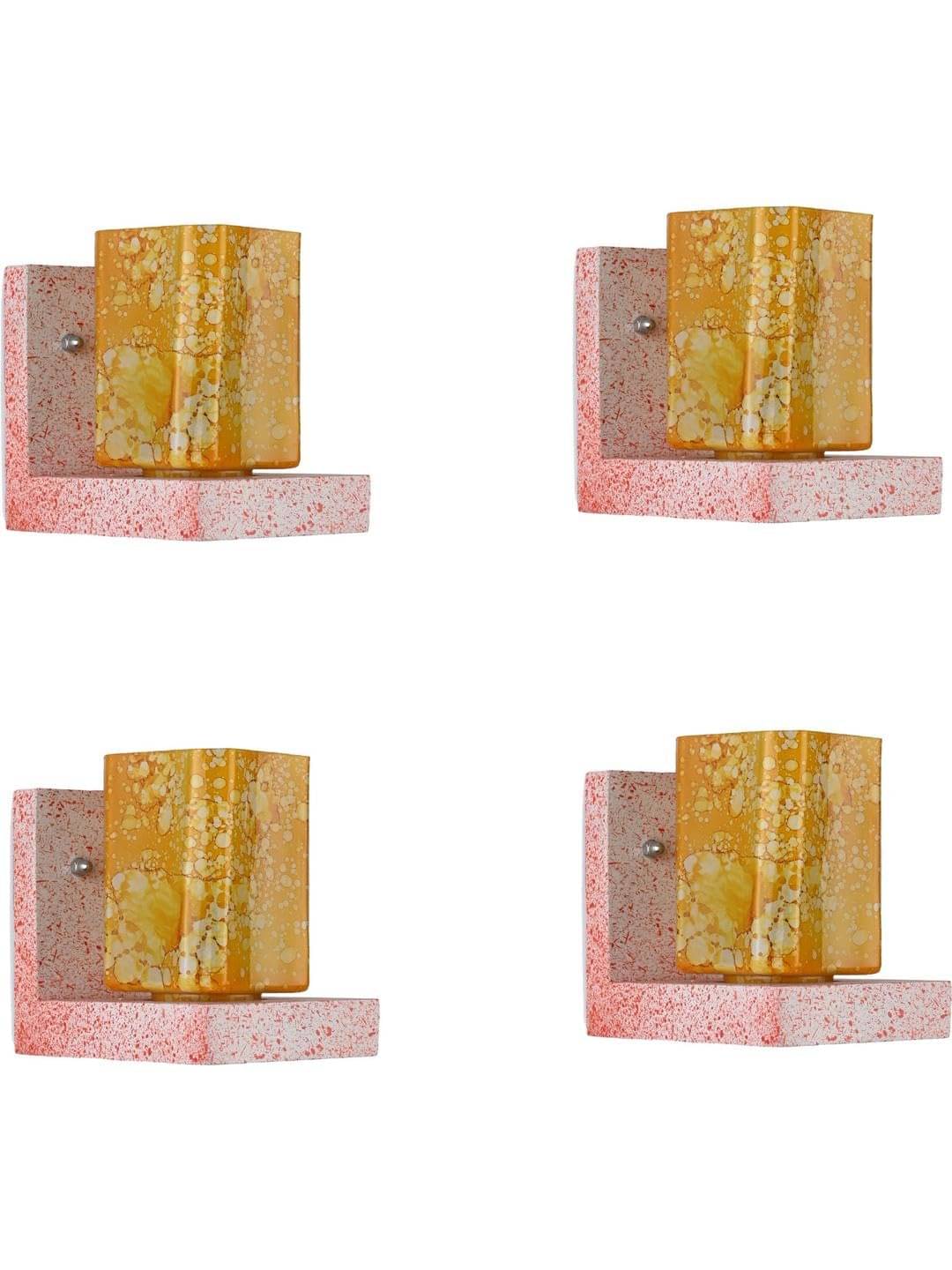     			AFAST Yellow Wallchiere ( Pack of 4 )
