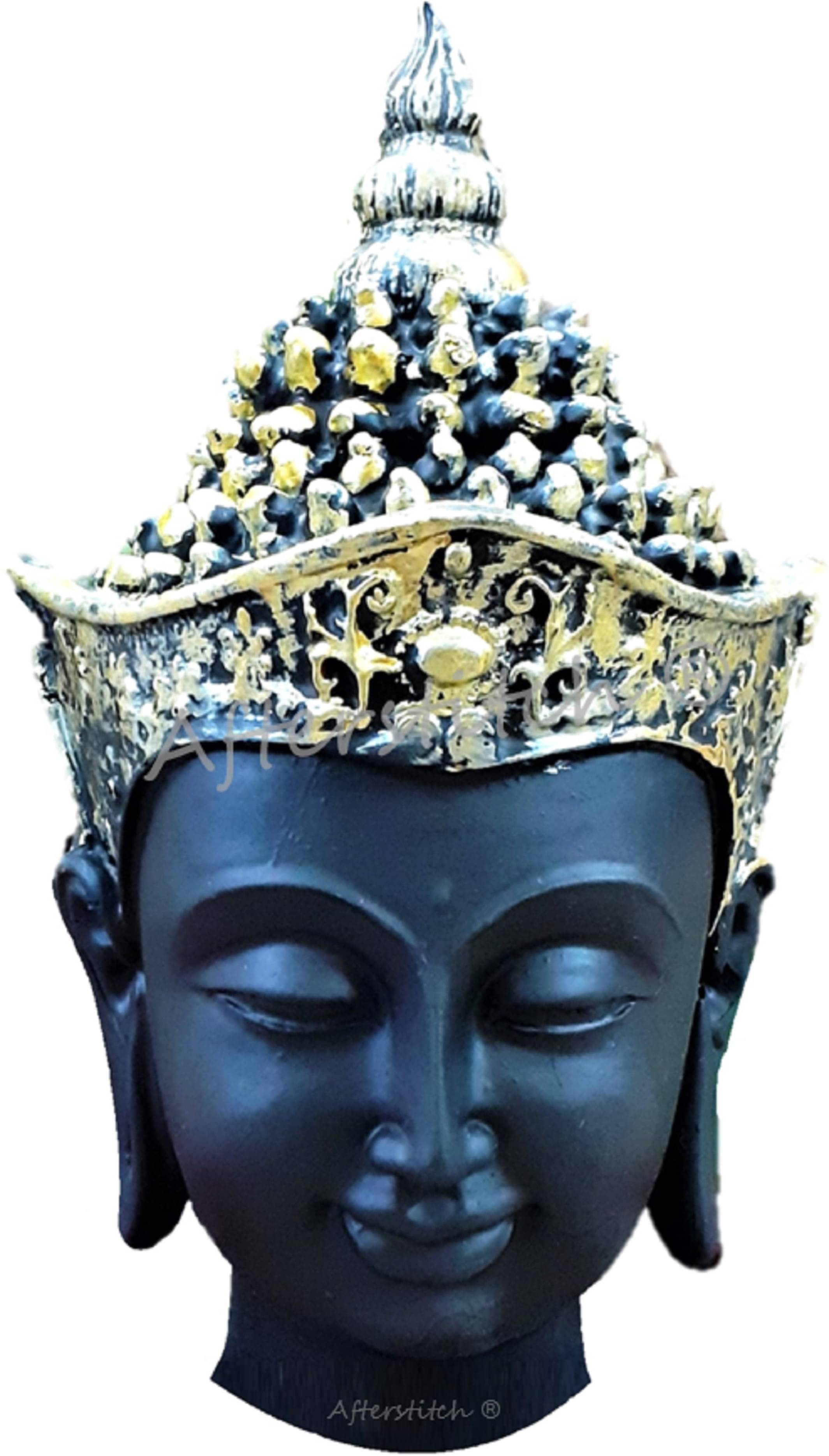     			AFTERSTITCH mukut buddha idol statue for home office decore vastu &  Buddha fengshui Showpiece 17 cm  (Pack of 1)