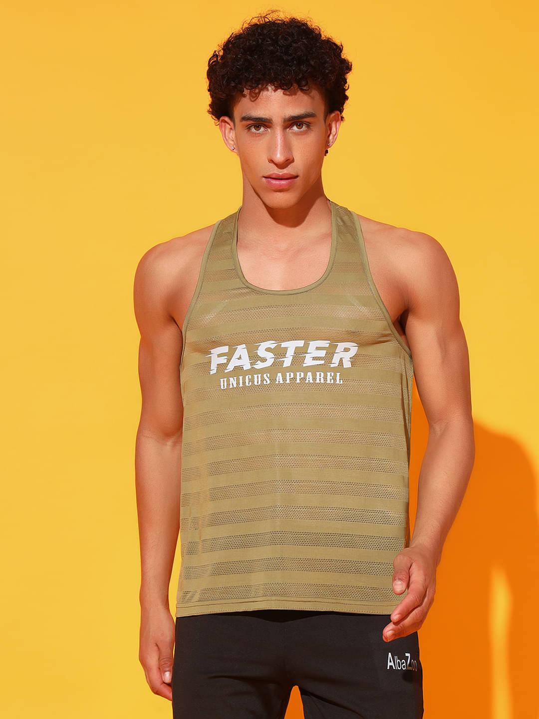     			ATIGIANO APPAREL Pack of 1 Polyester Gym Vest For Men ( Green )