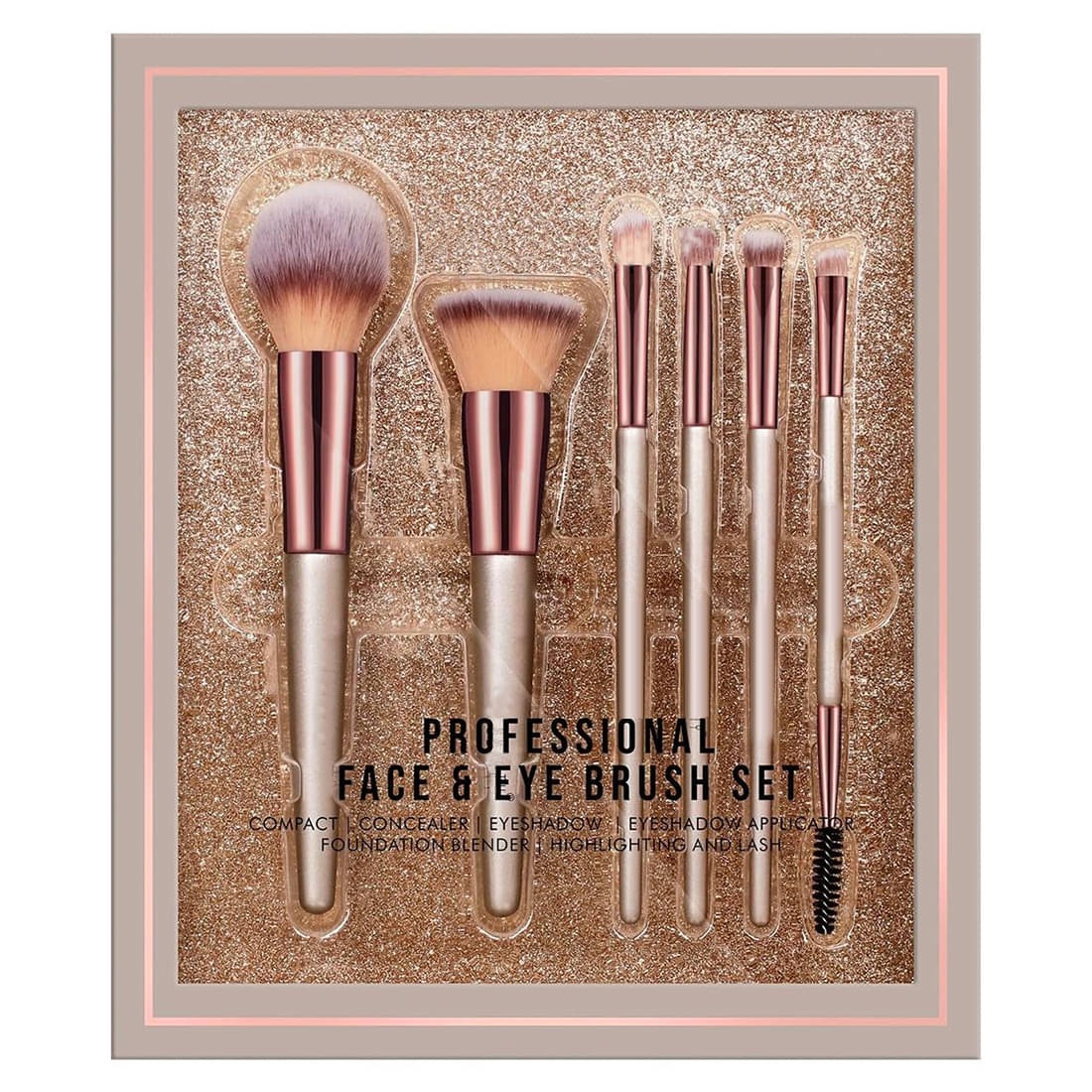     			Adbeni 6pc Professional Face &Eye Brush Set for Eyeshadow Synthetic Foundation Brush,Concealer Brush 6 Pcs 100 g