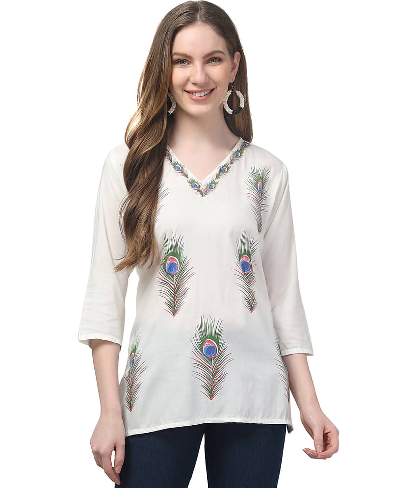 Rayon Short Kurti For Women (Pack of 1) - Kurtis, Tunics | Buy online on ZillyBuy