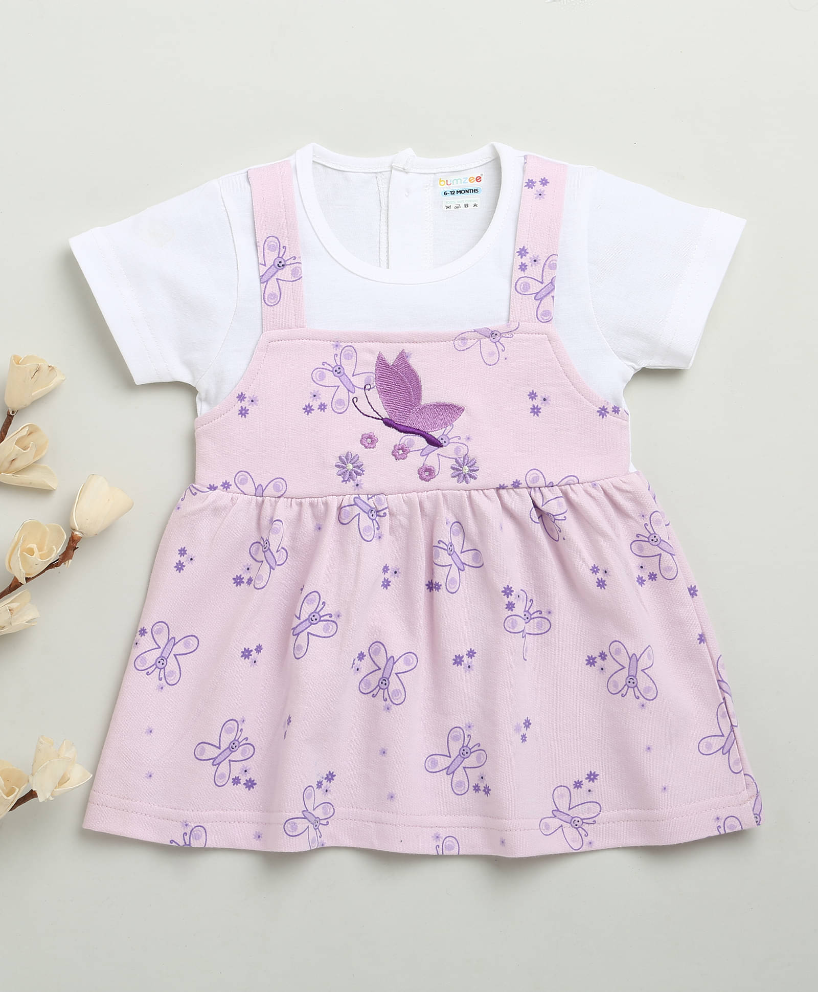     			BUMZEE Cotton Frock For Baby Girls ( Pack of 1 , Purple )
