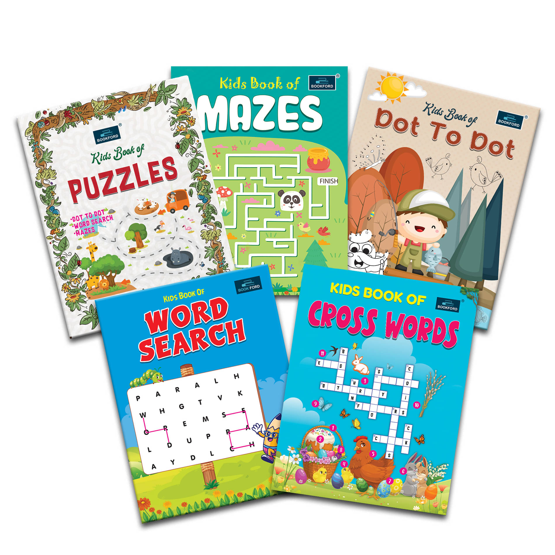 BookFord Quizs and Puzzle for Kids (Set of 5) - Puzzle, Word Search, Kids Book of Mazes, Kids Book of Dot to Dot & Kids Book of Cross Words | book | books | books for kids | book set BOOK FORD PUBLICATIONS BookFord Quizs and Puzzle for Kids (Set of 5) - Puzzle, Word Search, Kids Book of Mazes, Kids Book of Dot to Dot & Kids Book of Cross Words | book | books | books for kids | book set BOOK FORD PUBLICATIONS