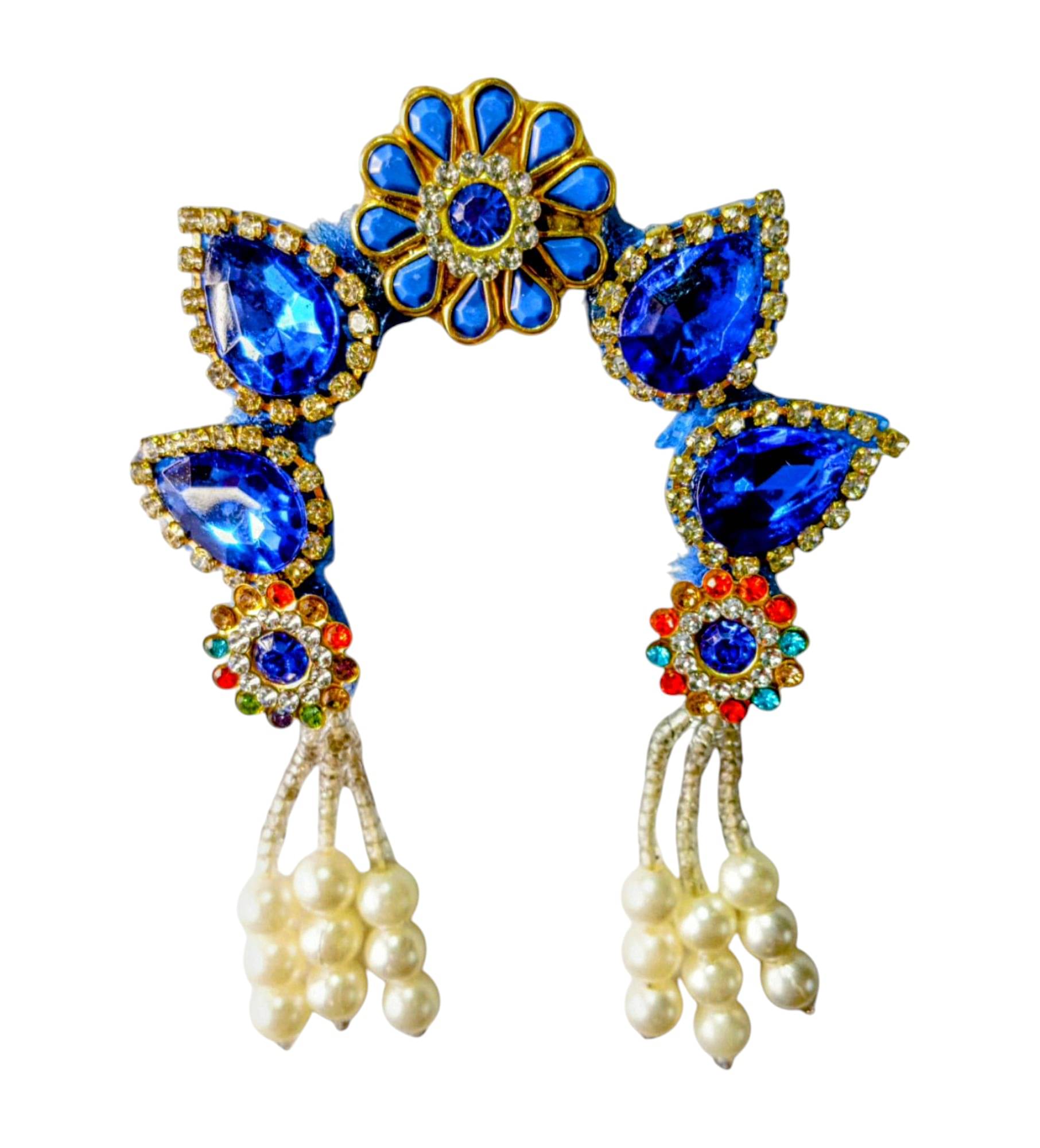     			Cherry Tree Laddu Gopal Blue Crystal Jewellery ( Pack of 1 )