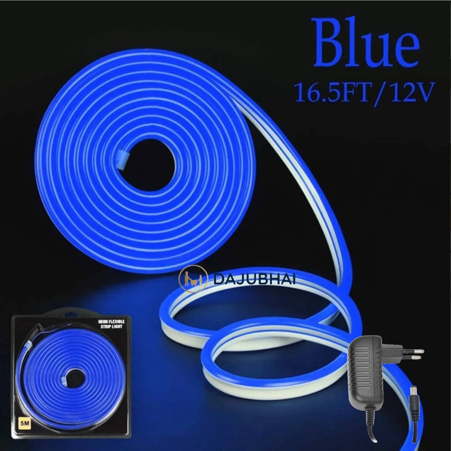 DAJUBHAI Blue 5Mtr Neon Light ( Pack of 1 )