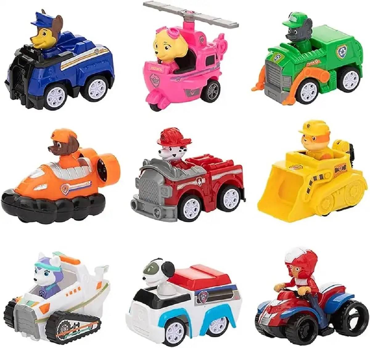     			DENFE Pup Buddies Rescue Team Toys for KDS Action Figure Toys Set Full 9 Piece Diwali Gift for Kids, All Pup Unique Activity, Best Fun Toys for Kids | Birthday Gift for Girls, Baby Toys Gift Items.