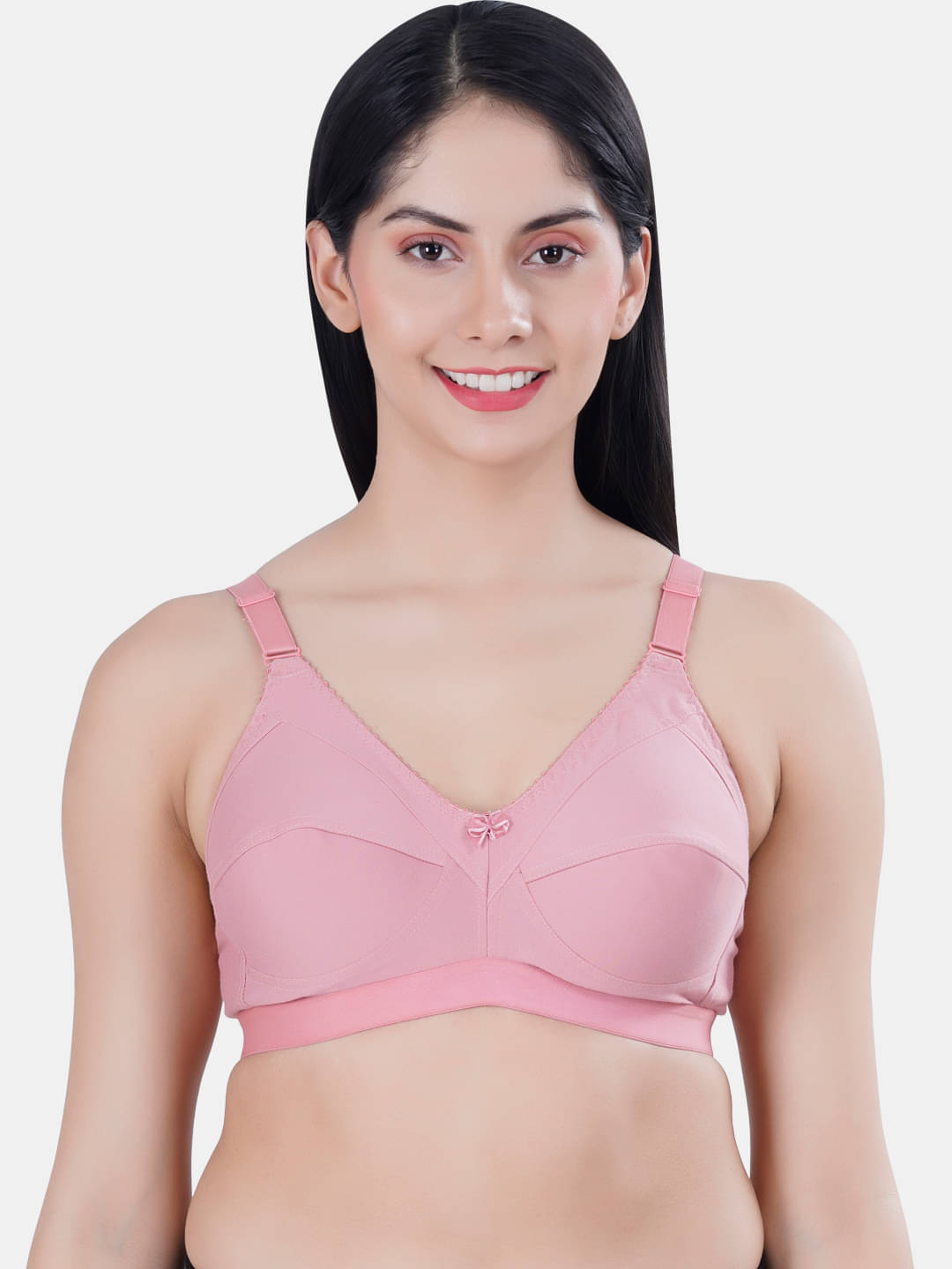     			Eve's Beauty Pack of 1 Cotton Blend Non Padded Everyday Bra For Women ( Peach )