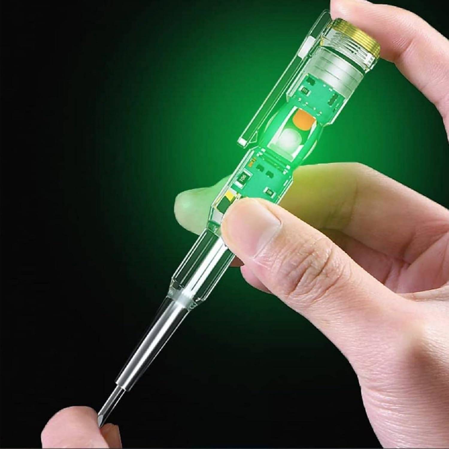     			High-Brightness Intelligent Voltage Tester Pen - Multi-function LED Test Pen with Screwdriver for Electric Power Testing, Voltage Tester Detector
