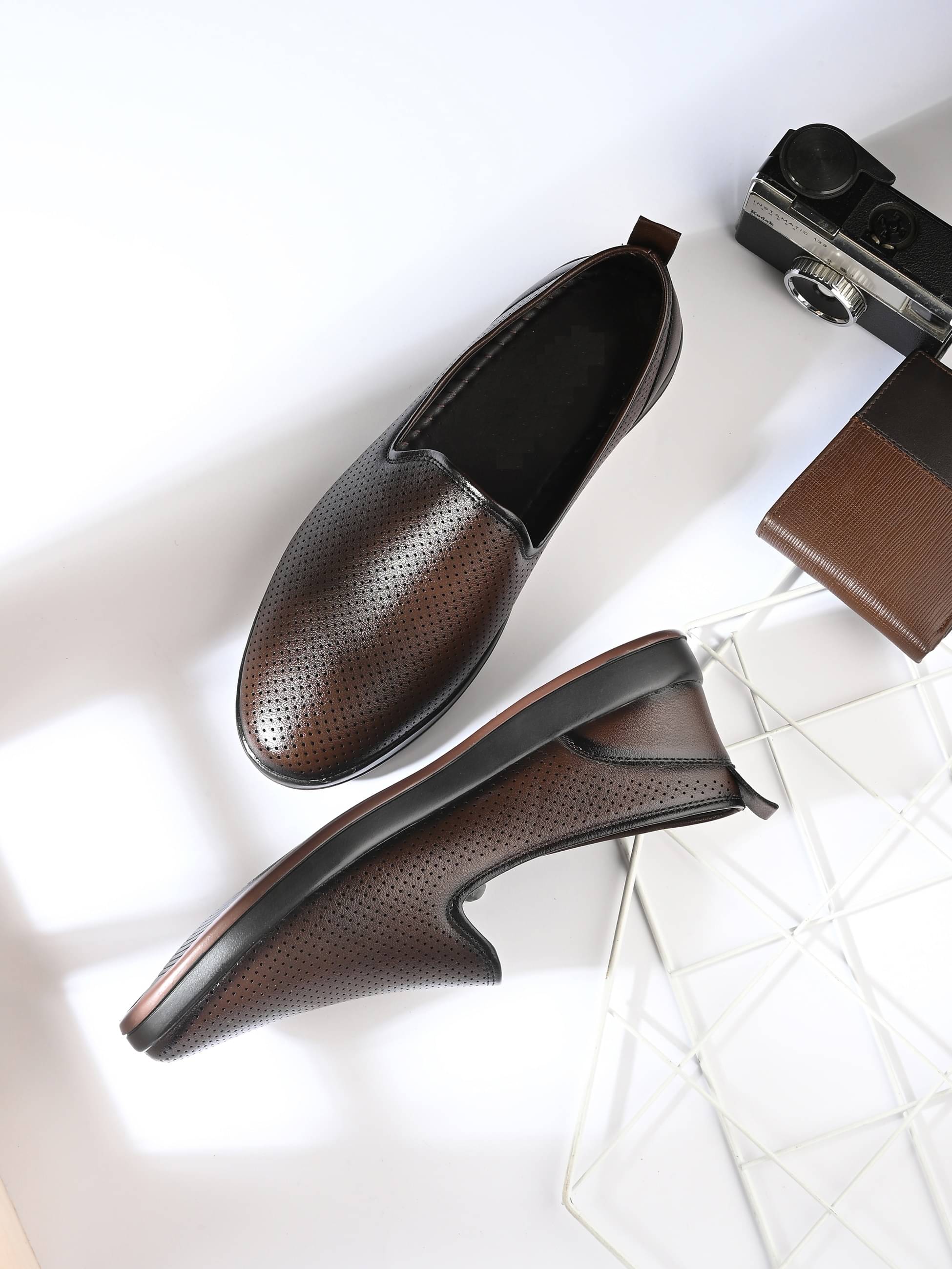     			JK Port Causal shoes for men Brown Men's Slip-on Shoes