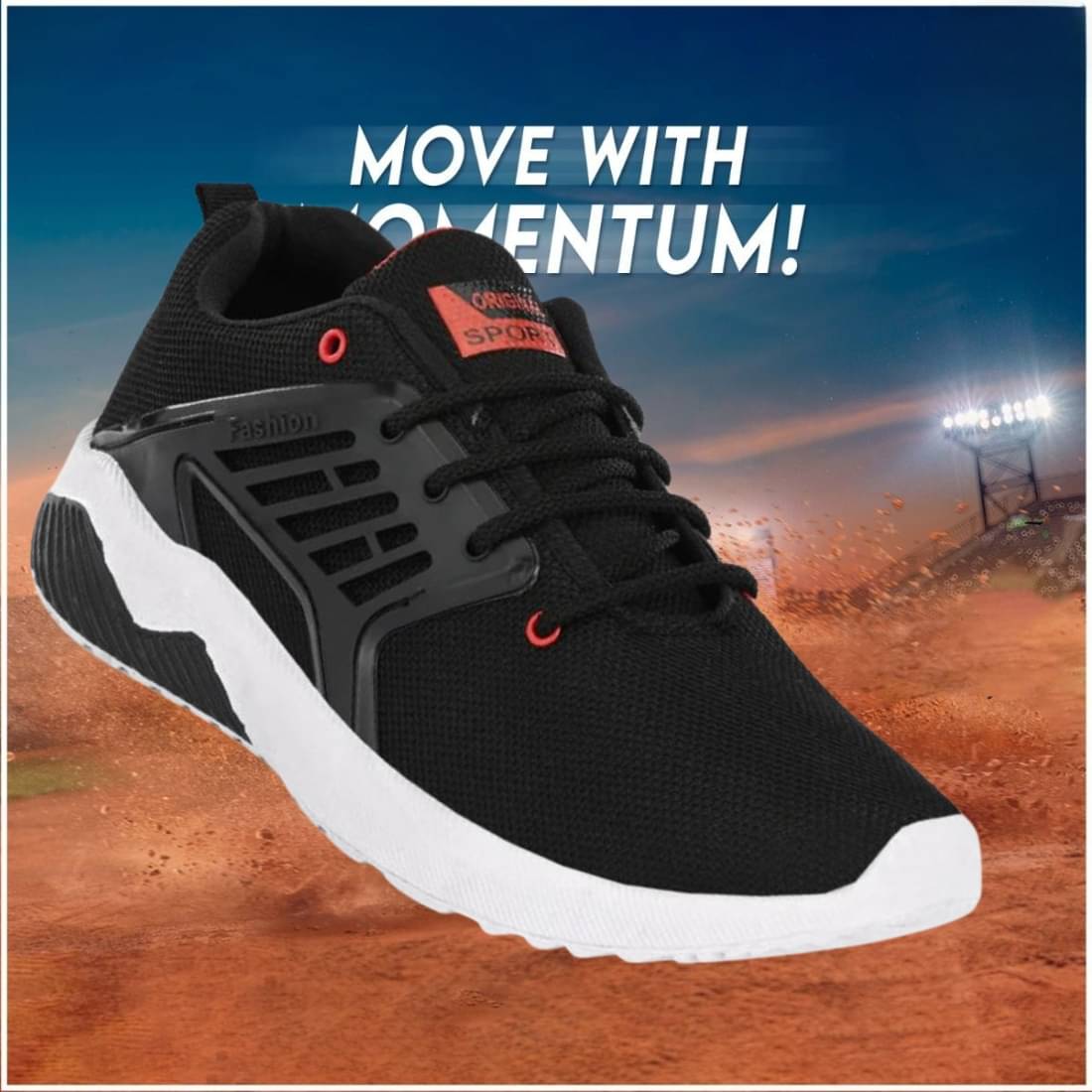     			Jootiyapa Black AeroFit Gym Shoes Black Men's Lifestyle Shoes
