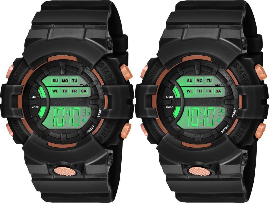 MIVAAN Black Silicon Digital Men's Watch