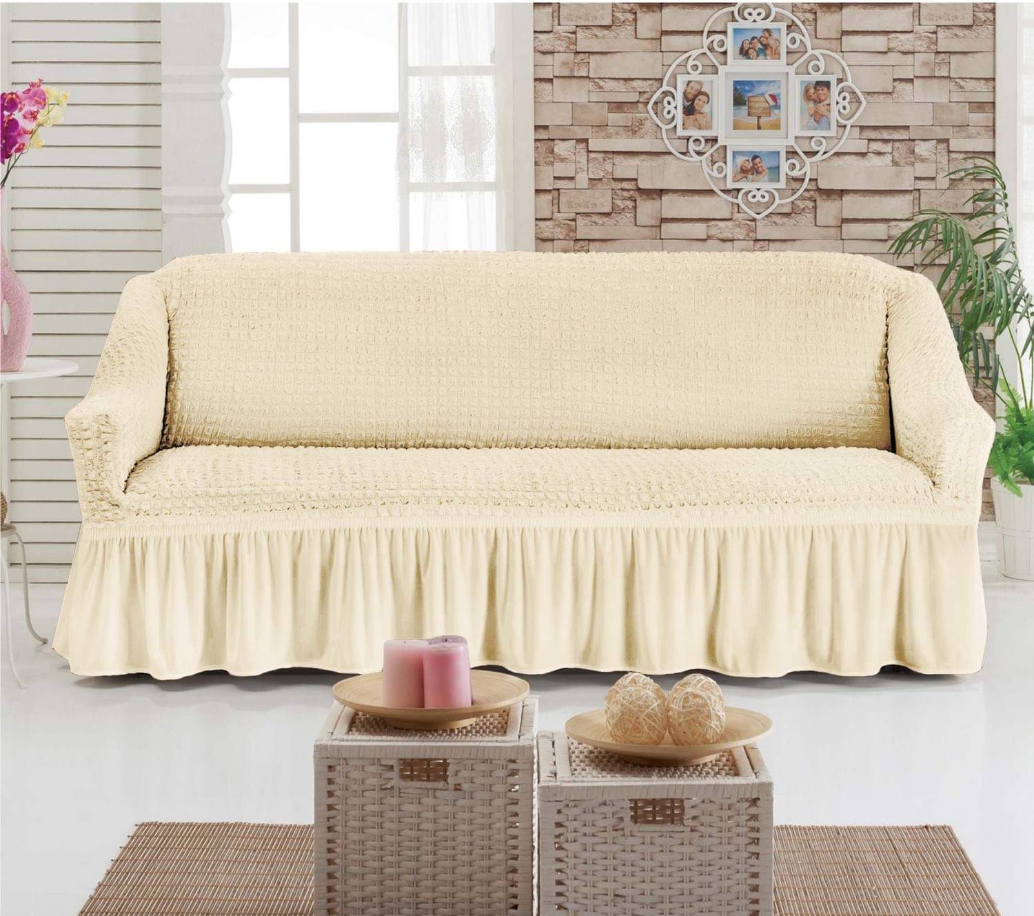     			Multitex 3 Seater Polyester Sofa Cover ( Pack of 1 )