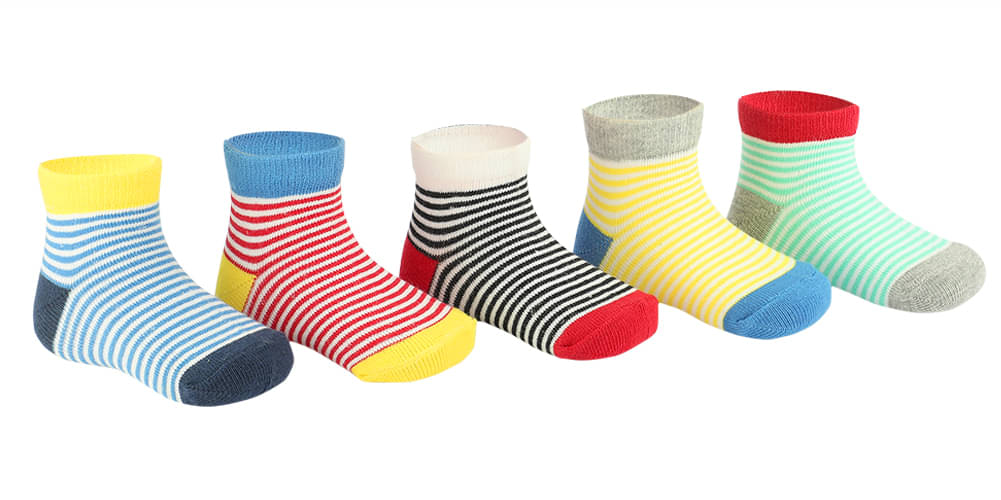    			PRIMESOX MOVE ON Pack of 5 Baby Boys Cotton Full Length Socks ( Multocolor 6 )