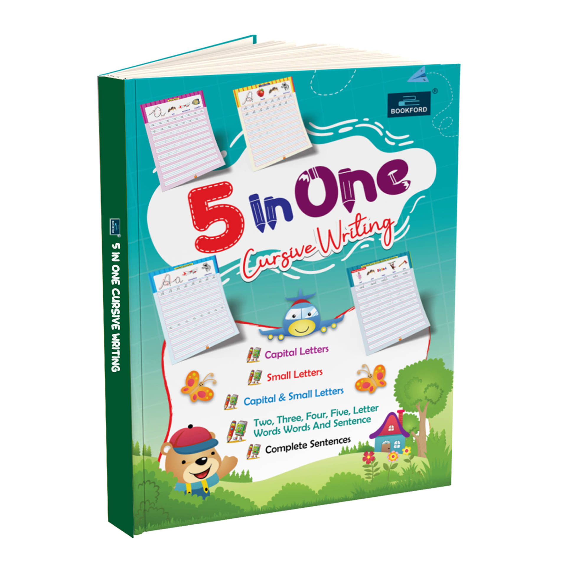     			Practice Book Of 5-in-One Cursive Writing - Master The Art Of Beautiful Handwriting BOOK FORD PUBLICATIONS