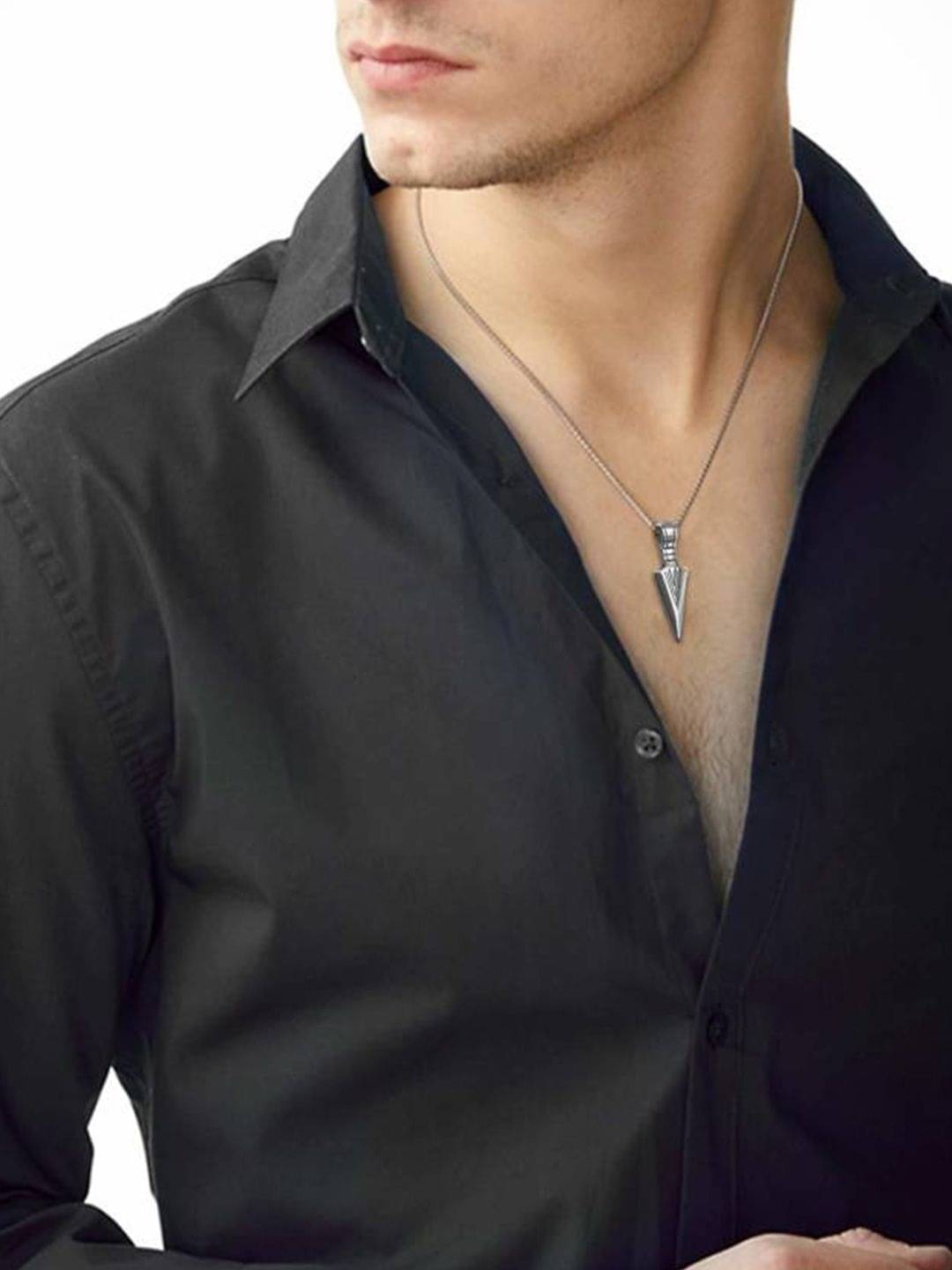 Style Wind Silver Plated Stainless Steel Chain with Pendant ( Pack of 1 ) Style Wind Silver Plated Stainless Steel Chain with Pendant ( Pack of 1 )