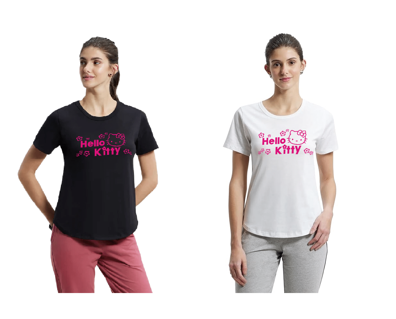 Unicus Apparel Multi Color Polyester Lycra Tees - Pack of 2 Unicus Apparel Multi Color Polyester Lycra Tees - Pack of 2