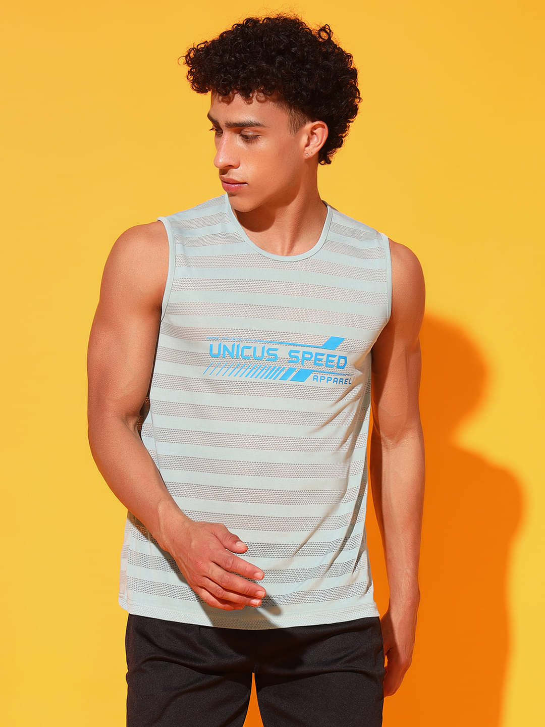 Unicus Apparel Pack of 1 Polyester Gym Vest For Men ( Light Green ) Unicus Apparel Pack of 1 Polyester Gym Vest For Men ( Light Green )
