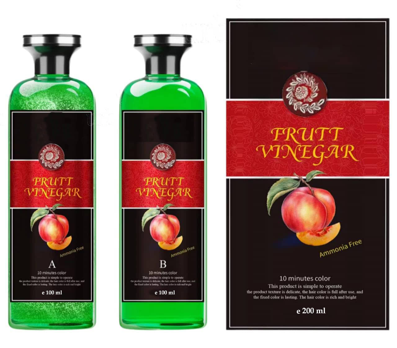 WRIXTY Fruit Vinegar Hair Dye Gel Black Instant Smooth Shiny Hair Natural Finish Easy Apply Long Lasting