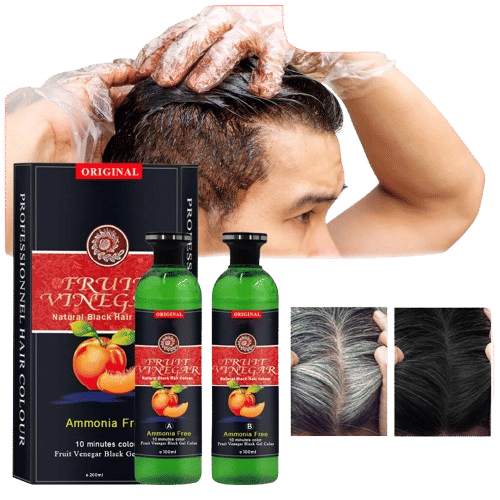 WRIXTY Fruit Vinegar Black Hair Colour Gel Instant Smooth Soft Hair Easy Use Long Lasting