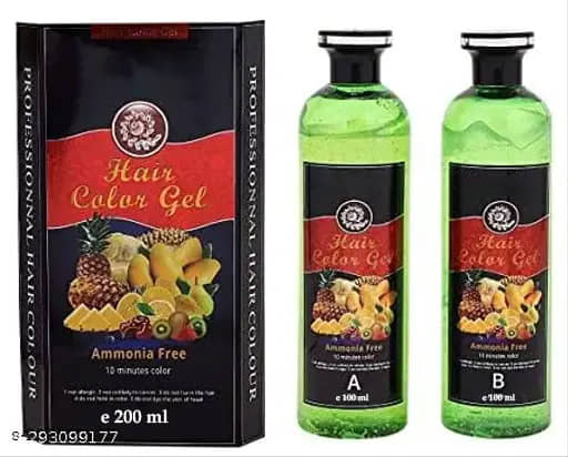 WRIXTY Fruit Vinegar Hair Colour Gel Black Instant Smooth Hair Natural Shine Grey Coverage Formula