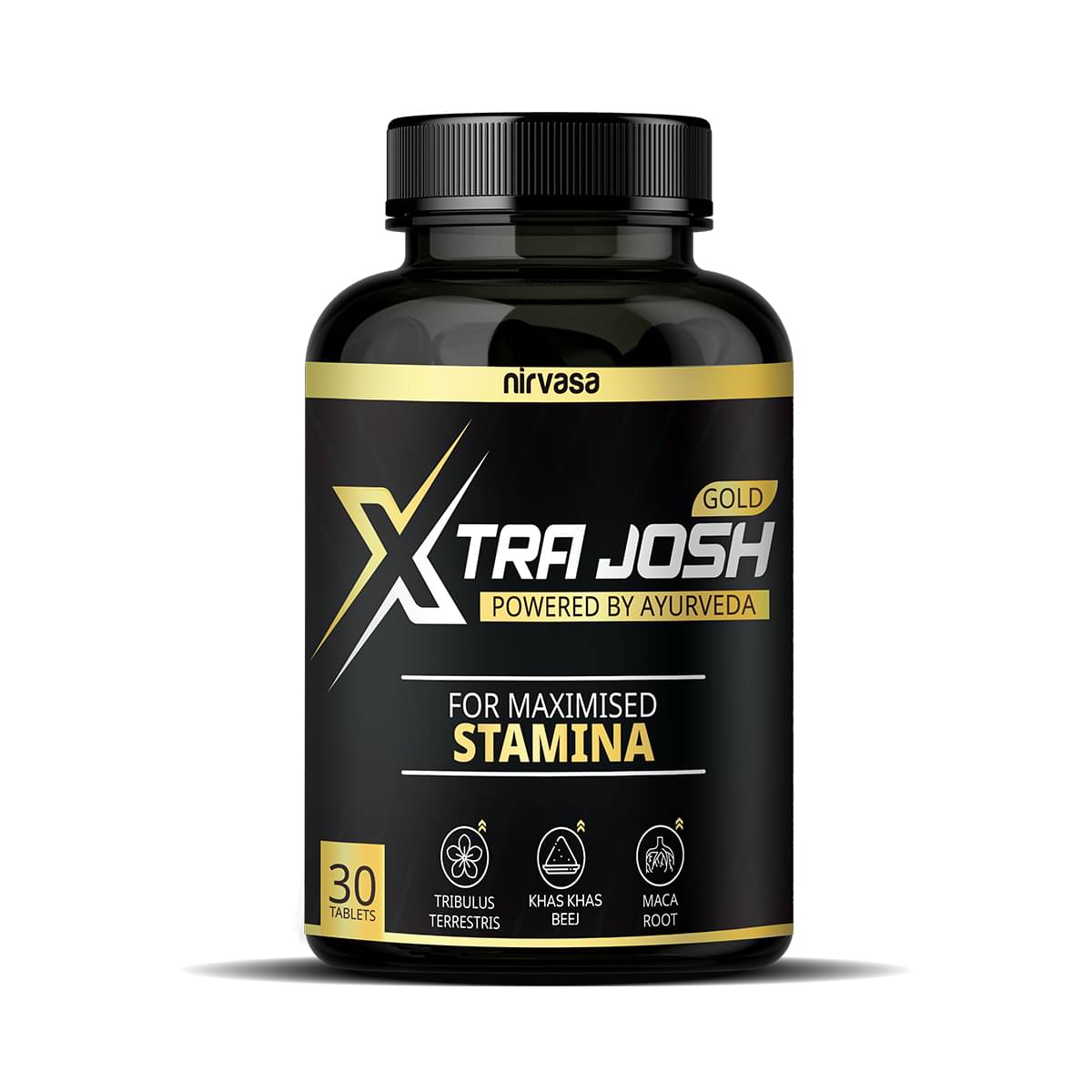 Xtrajosh Gold Tablet, for Maximised Stamina, enriched with Tribulus Terrestris, Kaunch Beej, Ashwagandha, Safed Musli, Shilajit, Maca Root with Swarna Bhasma and many more Powerful Ingredients, Vegeterian Tablet, 1B (1 X 30 Tablet) Xtrajosh Gold Tablet, for Maximised Stamina, enriched with Tribulus Terrestris, Kaunch Beej, Ashwagandha, Safed Musli, Shilajit, Maca Root with Swarna Bhasma and many more Powerful Ingredients, Vegeterian Tablet, 1B (1 X 30 Tablet)